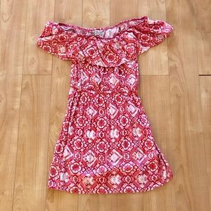 Off the shoulder fit and flare dress